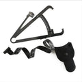 Black body fat measuring caliper instrument with measurement scale and cord