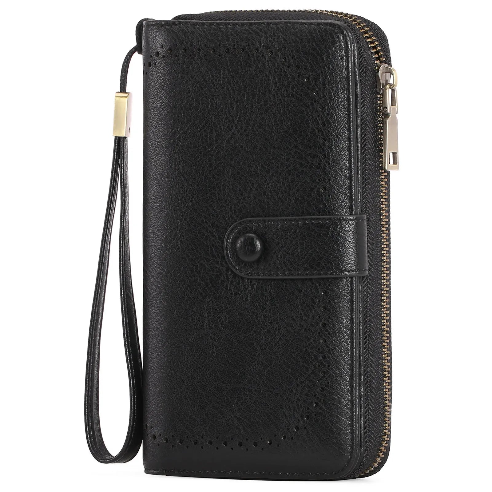 Women's expanding card holder long wallet in multiple colour options showing passport compartment and card slots