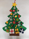 Felt DIY Christmas tree wall hanging craft kit for children, 95x70cm