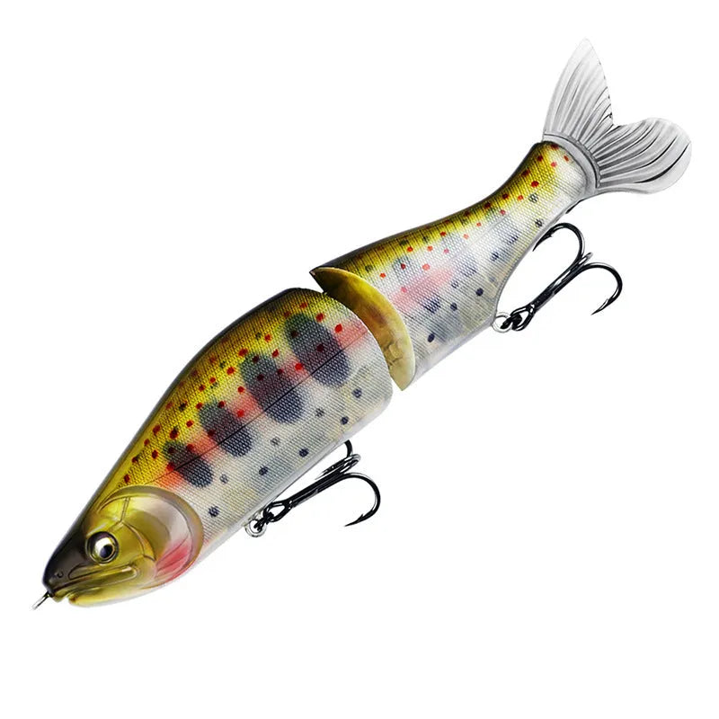 185mm plastic bass fishing lure showing swimming bait design with multiple colour options available