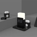 3-in-1 Qi wireless charging stand with phone holder in dark green colour