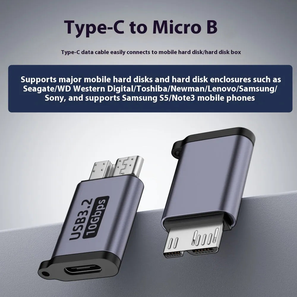 USB AM to Micro-B adapter converter plug for mobile hard drives and phones