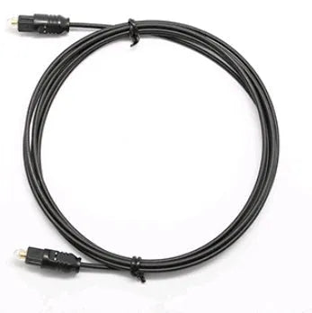 OD2.2 optical digital audio cable with TOSLINK connectors, showing its slim 2.2mm profile.