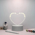 Acrylic message board night lamp with warm USB light and round note display