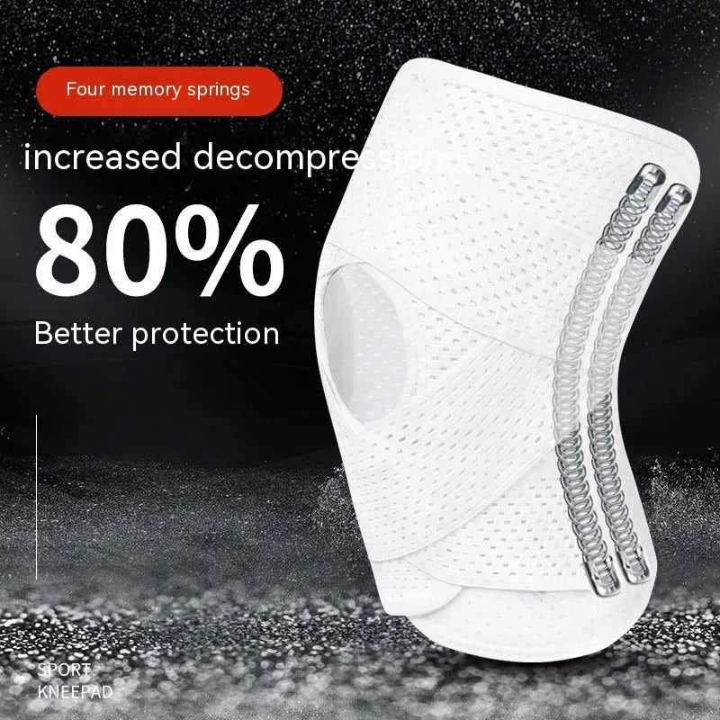 Black mesh fabric knee protective sleeve for meniscus and patellar injury recovery in adult size