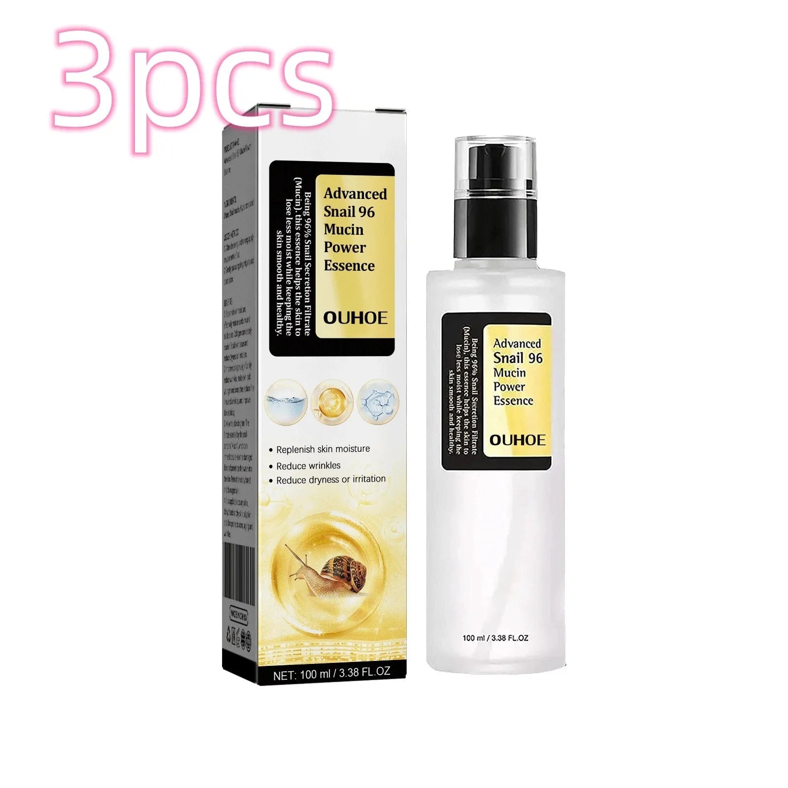 100ml bottle of original snail collagen facial serum for hydrating and brightening skin