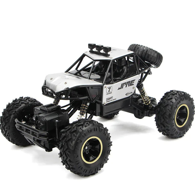Large black 4WD remote control climbing car with 2.4G wireless controller