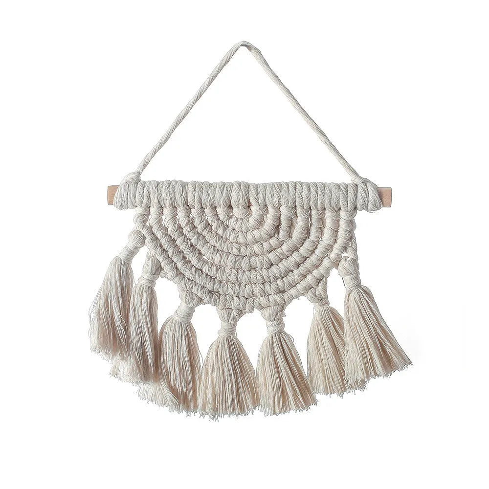 Hand-woven cotton linen tapestry wall decoration Nordic style 20x25cm for meter box cover