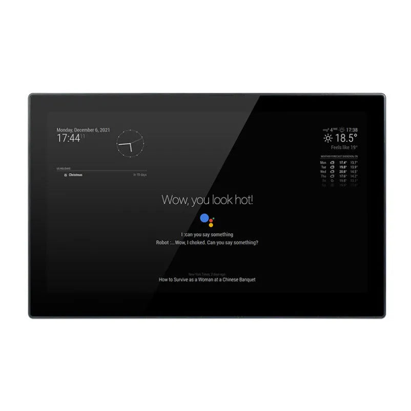 13.3-inch magic mirror display with integrated Raspberry Pi CM4 board and touch screen in ABS housing