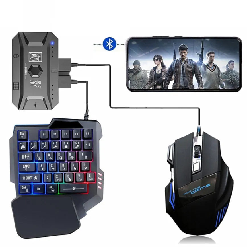 Universal USB game controller handle for Android and Apple phones and tablets with ABS plastic construction