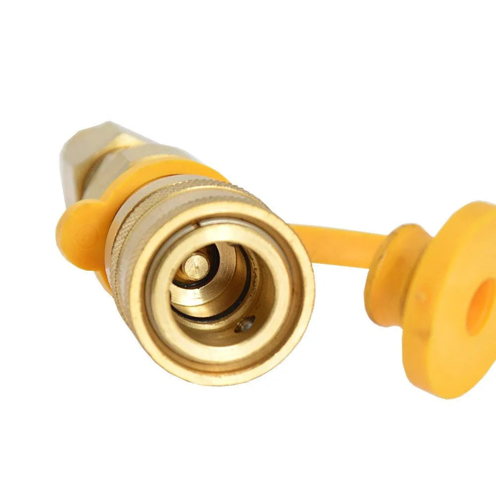 Brass gas propane conversion charging connector with 3/8 inch threads