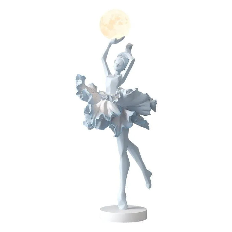 Art Girl Atmosphere resin USB night light ornament in black gold, white, pink, or light blue.