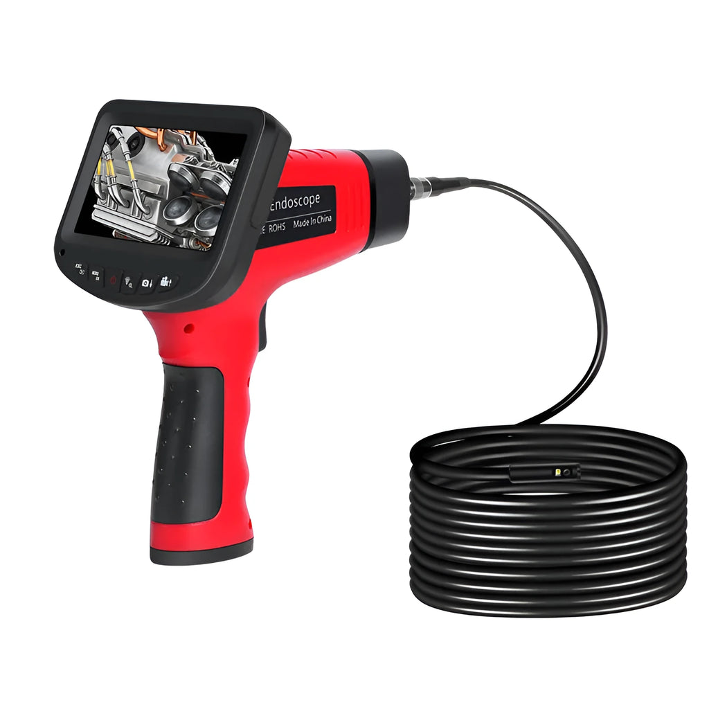 8.5mm dual-lens endoscope camera with choice of snake pipeline or hard-wire cable.