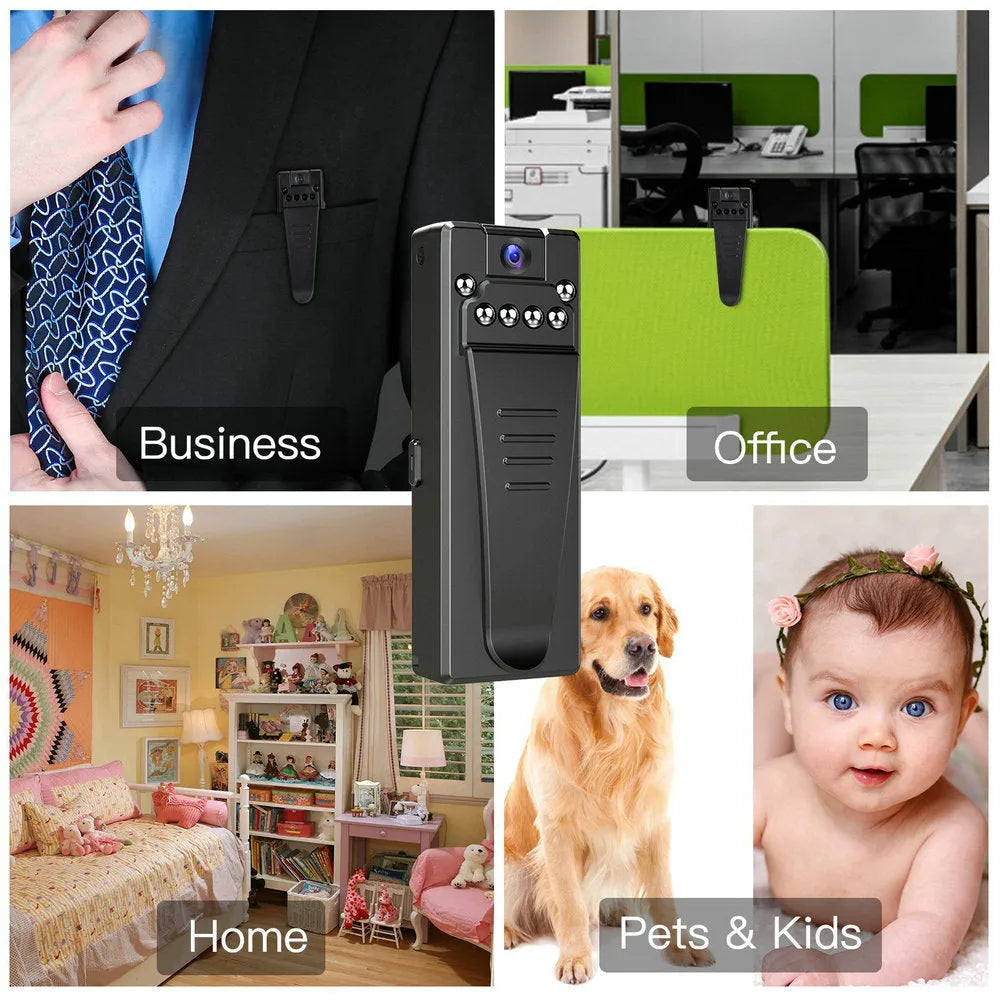 Black 1080p HD DV home camera with ABS plastic body and 90 degree rotation capability