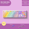 MG108B colour Sugar Cat mechanical keyboard with cat-themed keycaps and compact 108-key layout
