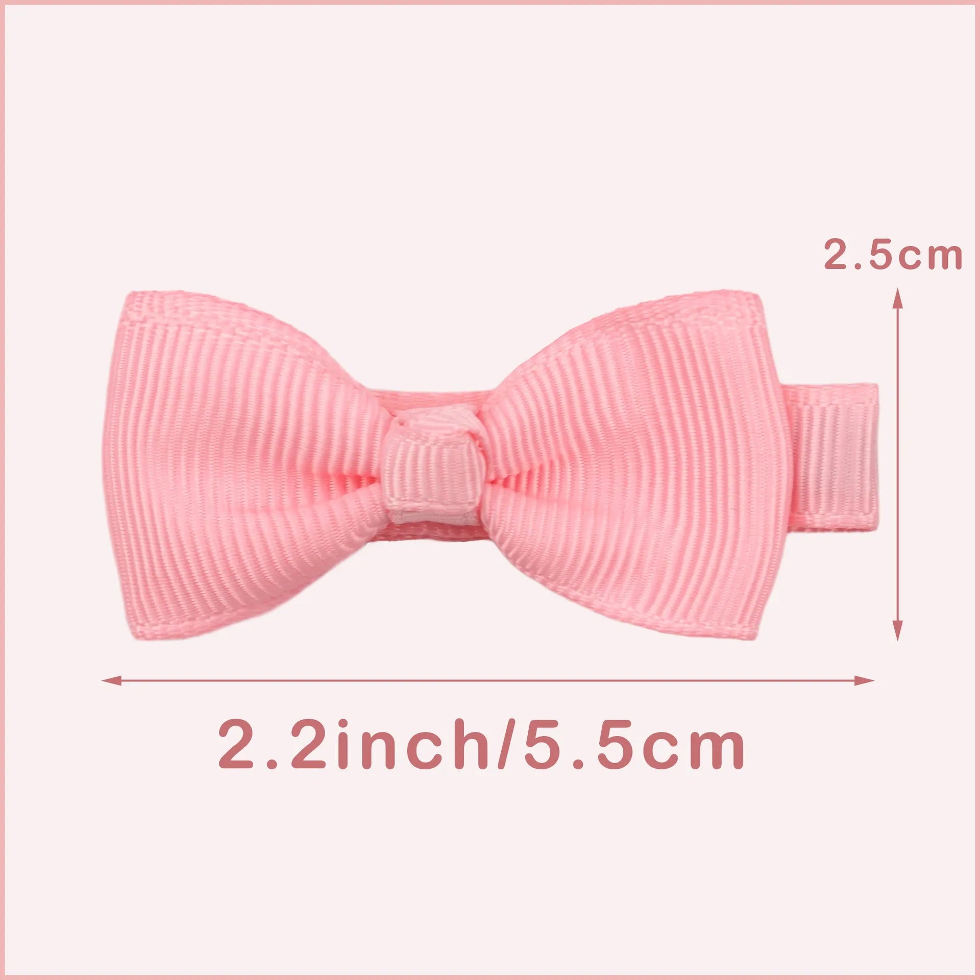 Set of pastel-coloured fully lined hair clips for babies and toddlers arranged by colour