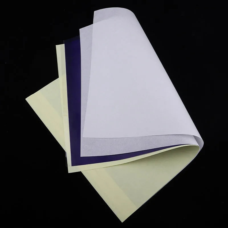 A4 clear tattoo transfer paper sheets with transfer paste gel for stencil creation