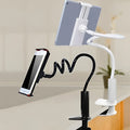 Black flexible magnalium phone mount holder with suction base and adjustable clamp