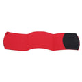 Red rubber football shin guard magic tape belt measuring 25cm with hook-and-loop fastener