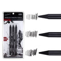 Set of six wood-free graphite sketching pencils with grades HB, 2B, 4B, 6B, 8B, EE for art drawing