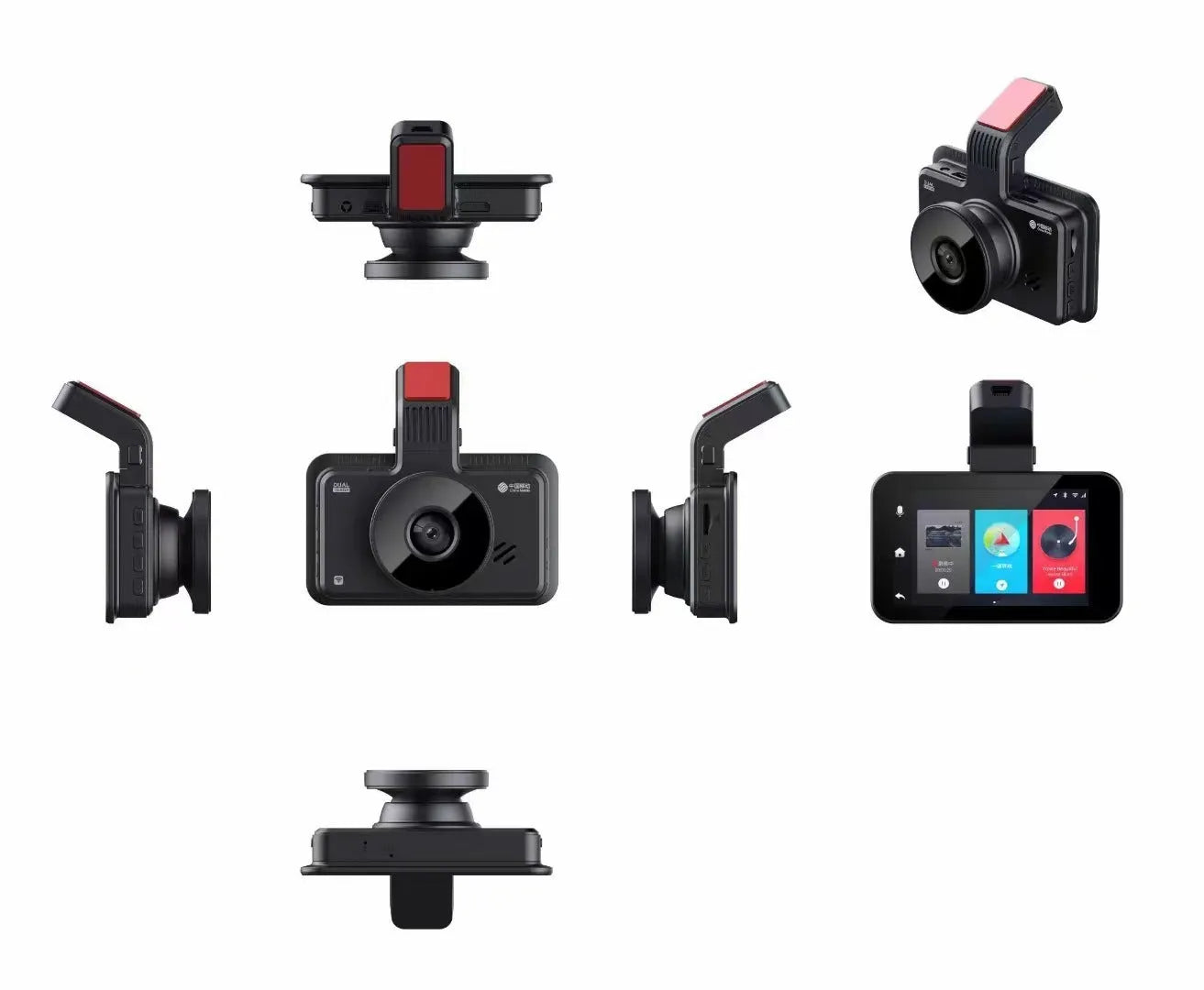 3-inch HD car DVR dashboard camera with dual lenses for front and rear recording