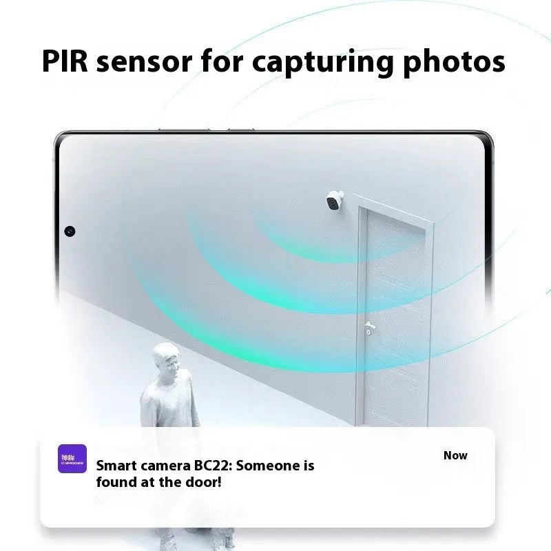 Wireless indoor surveillance camera with 4MP resolution and self-contained bracket