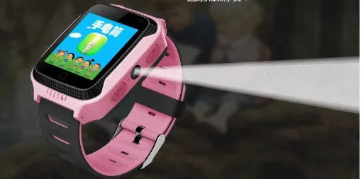 Smart watch with 1.44-inch touch screen and silicone band in blue