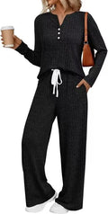 A person wearing a striped, knitted V-neck long coat with lace-up details and pockets in a light grey colour.