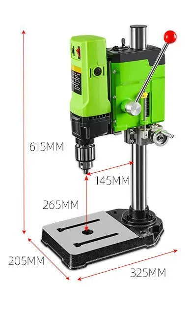 Bench-mounted drilling and milling machine with bench pliers for workshop use