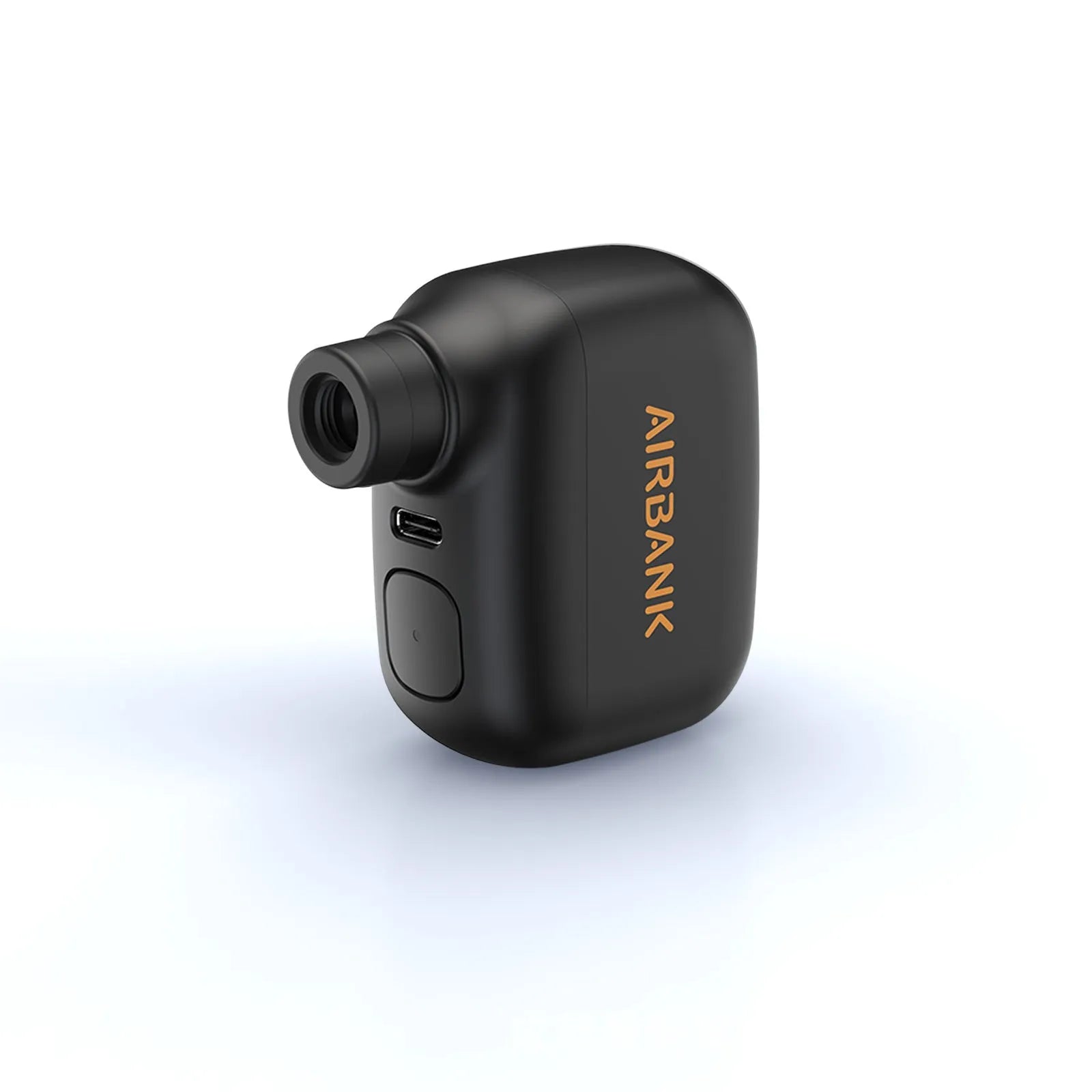 Black AS100 USB rechargeable mini electric pump for bicycle tyres with charging cable and waterproof bag
