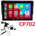 7-inch wireless CarPlay display with suction cup mount for car installation