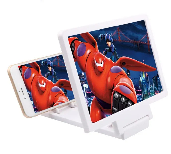 3D mobile phone screen amplifier with radiation protection in stand format