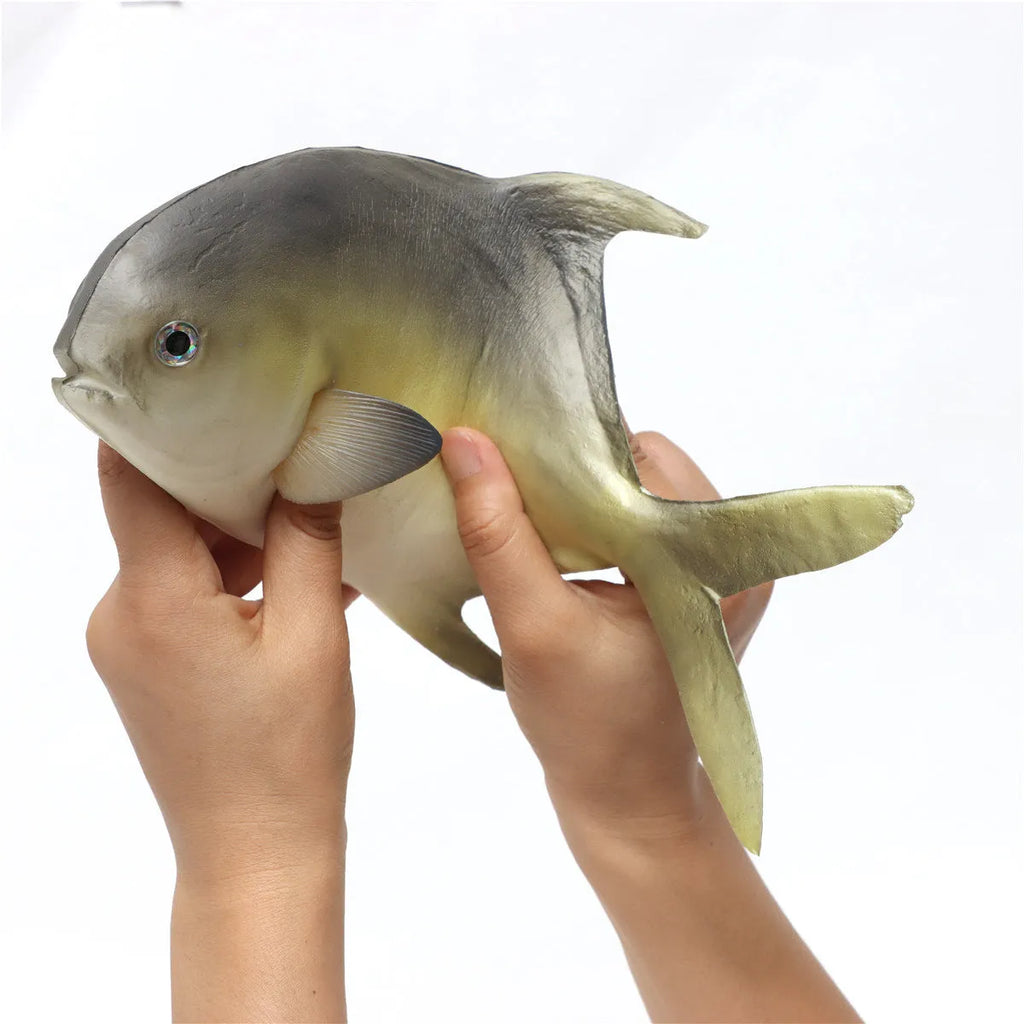 PU simulated fish ocean animal model toys including yellow-fin tuna, flower fish, and yellow croaker ornaments