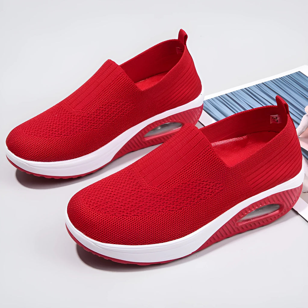 Women's mesh outdoor running shoes with air cushion sole in multiple colour options