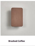 Slim modern wall lamp with a minimalist Nordic design in a choice of black, coffee, gold, or grey finish.