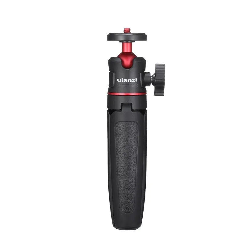 Mini desktop camera tripod stand ABS aluminium black red white compatible iPhone DJI action camera on table