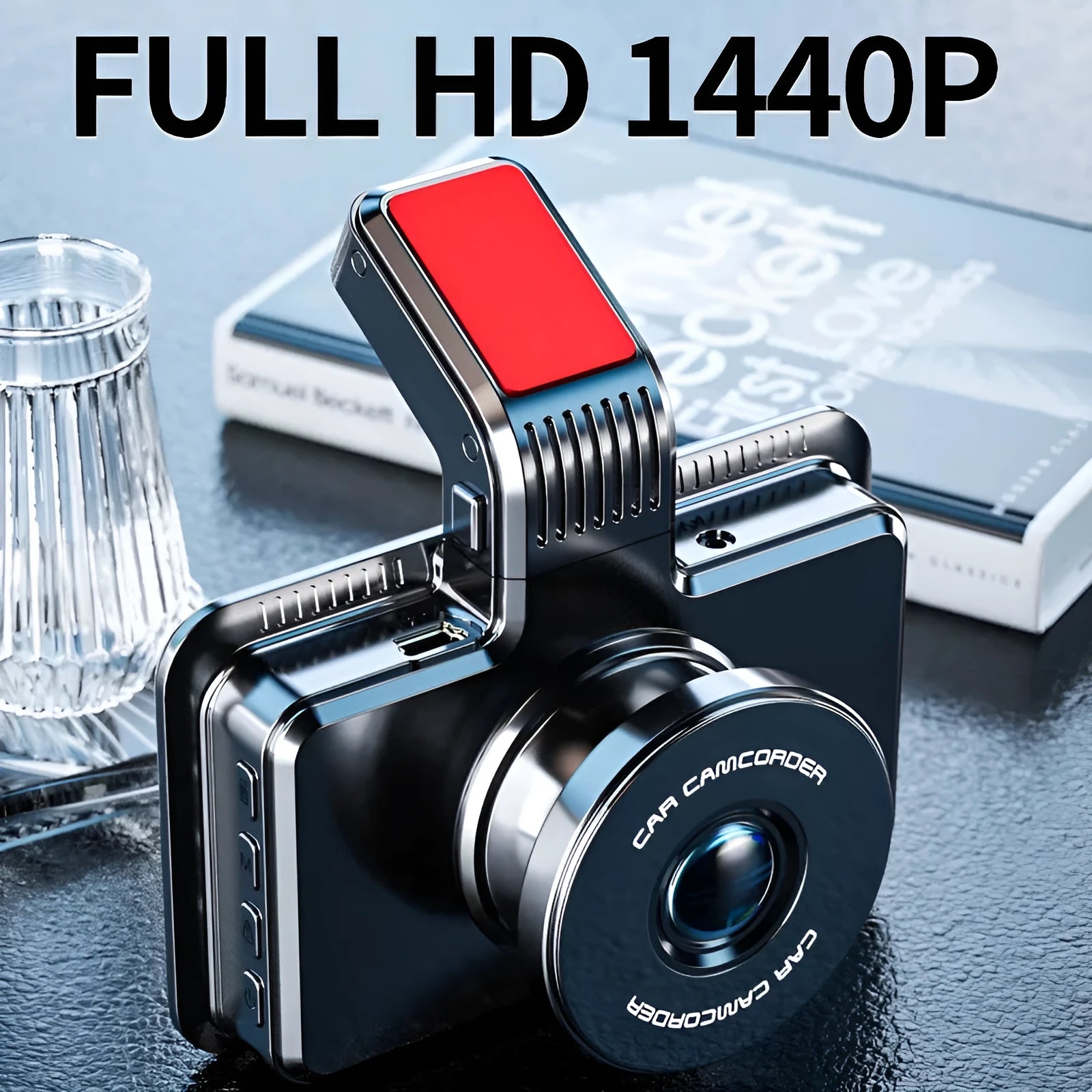 3-inch HD car DVR dashboard camera with dual lenses for front and rear recording