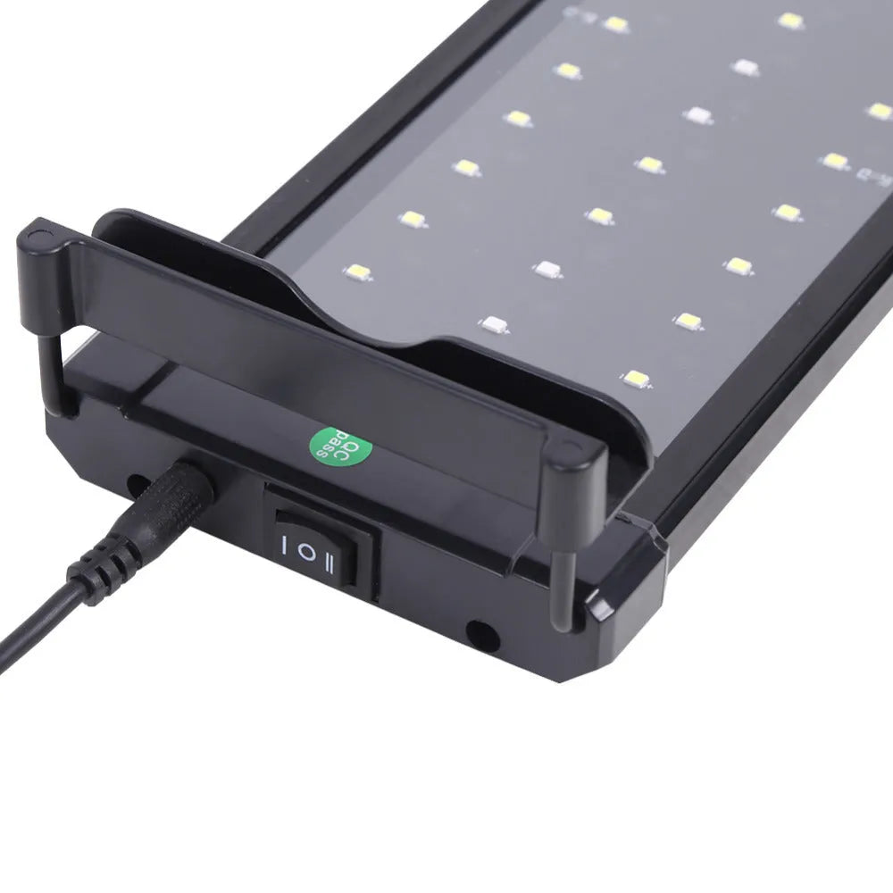 Aquarium LED lighting lamp with telescopic bracket and high brightness 2300 lumen for freshwater fish tank