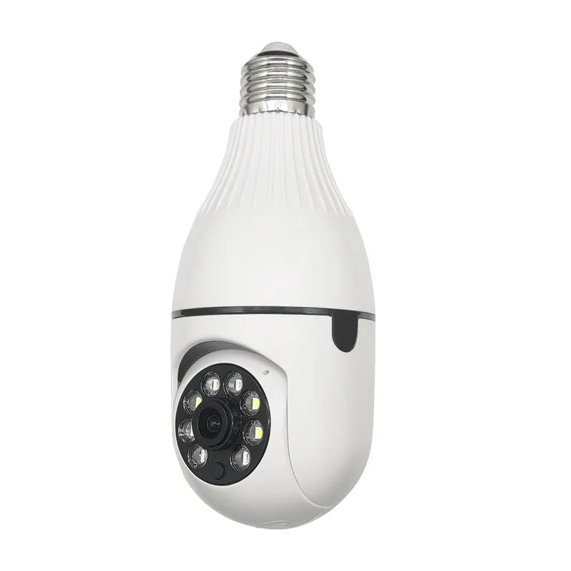 Minions-themed wireless security camera with wide-angle lens showing 3MP full-colour HD resolution specifications