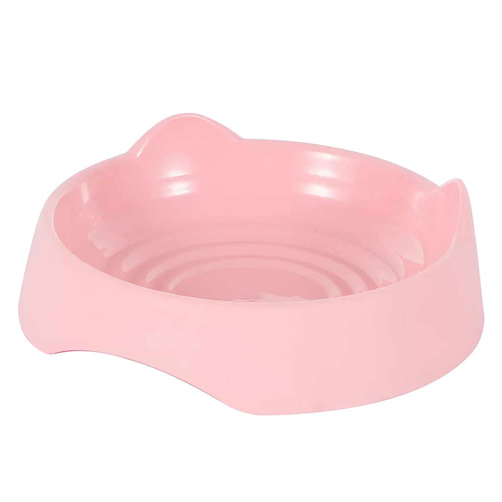 Blue ceramic dog slow feeder bowl with maze pattern for slowing down fast-eating dogs.