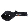Adjustable breathable mesh pet muzzle with Velcro fastening and ABS grip in black colour