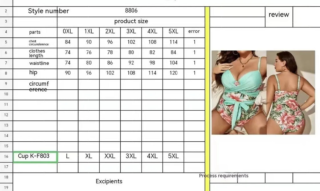 Women's plus size one-piece swimsuit with lace-up chest detail in leopard print pattern