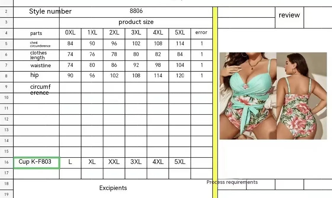 Women's plus size one-piece swimsuit with lace-up chest detail in leopard print pattern