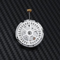 8215 automatic movement replacement in silver stainless steel 25mm diameter