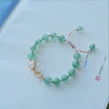 Handmade strawberry quartz crystal bracelet for women with natural gemstone materials