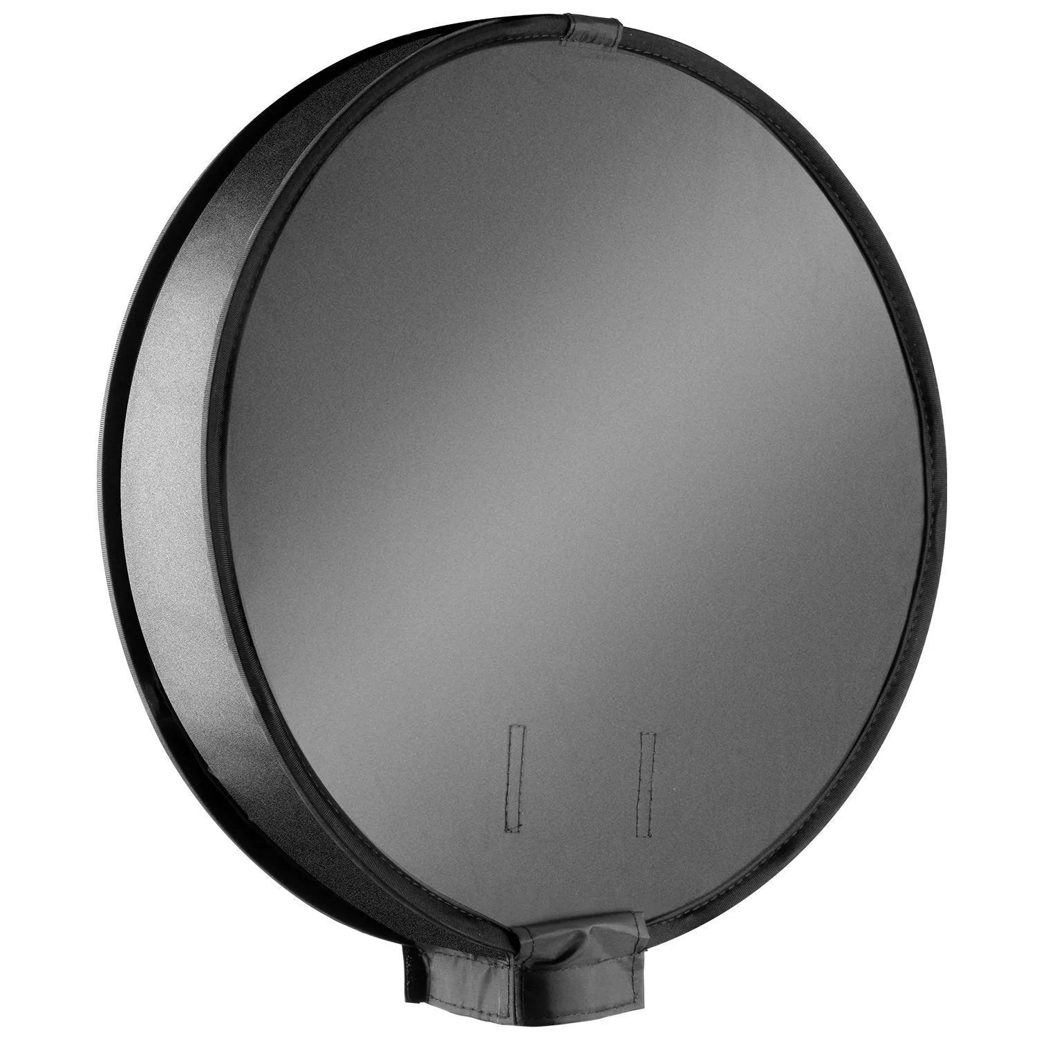 On-camera flash ring soft diffuser with reflective cloth and alloy strip, 30cm size on speedlight