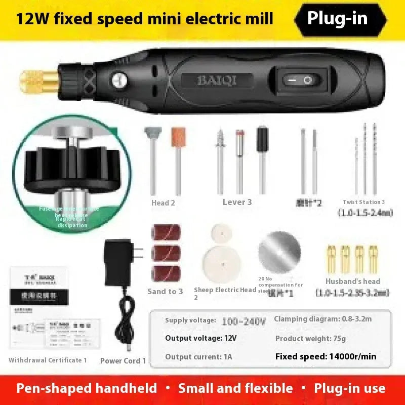 Small handheld electric polishing machine 12W right angle grinder for grinding weld seams