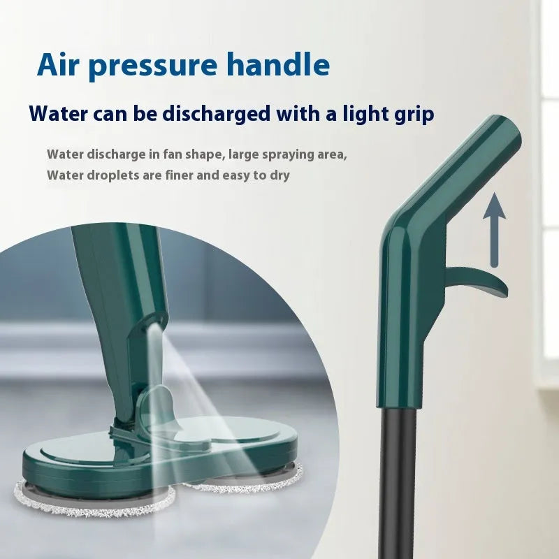 Wireless sweeping and mopping machine in S5 Green colour with USB charging cable