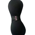 Black electric massage chest paste with adhesive stickers and 3-key English interface for vibration massage