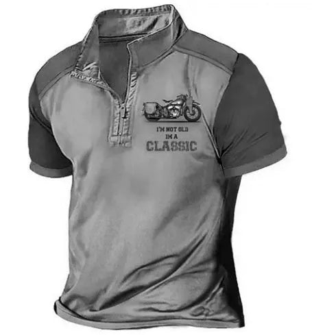 Golf polo shirt in bird eye cloth with 3D digital print, shown in a solid colour.